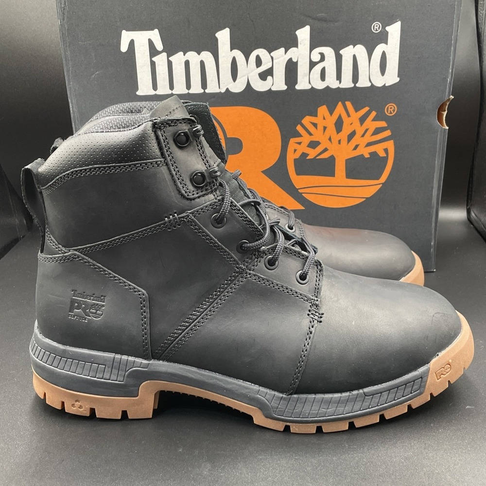 Timberland PRO Montauk 6" Mens Size 13 M Black Waterproof Leather Work Boots NEW - Picture 5 of 8